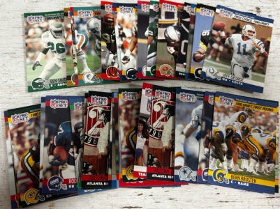 (50) NFL 1990 Draft Cards