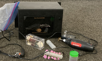 PREMIER TECHNOLOGIES AUTO DOWNLOAD 3000, DRILL MASTER ROTARY TOOL SET (TESTED DOES RUN).