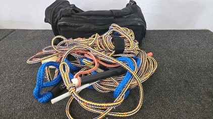(4) Different Heavy Duty Ropes (1) Black Under Armour Bag