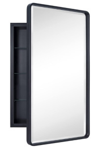 Tehome Farmhouse Black Metal Medicine Cabinet (r2 Cart)