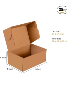 2) 25pack Shipping Cardboard Boxes 9x6x4 (r1)