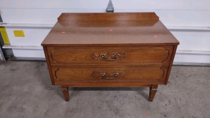 (2)-Drawer Wooden Dresser (Brown)