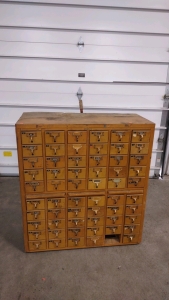 41"x 17½"x 45" Shop Dresser w/ (59) Drawers Bolts/ Nails or Other Things to be Stored