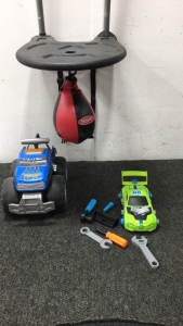 Kids Punching Bag, Max Tow Truck, Hot Wheels Tool Car