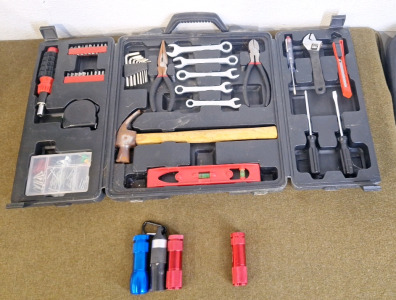 (1) Household Tool Kit & (4) Flashlights