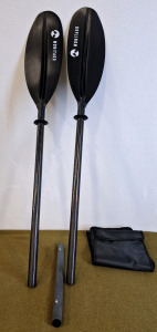 (1) WONITAGO, Full Carbon Fiber Kayak Paddle 3-Piece, Adjustable Kayak Paddle W/Paddle Bag.