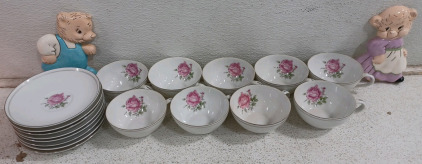 (1) Imperial Rose Fine China - Japan - 6702 (2) Kitchen Decor Pieces