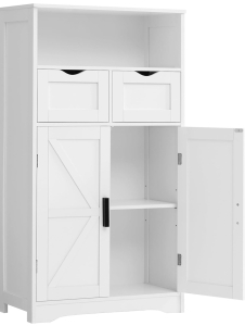 (1) New white cabinet