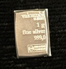 (4) 1g Fine Silver 999,0 Valcambi Suisse Bars