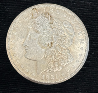 1921 Morgan Silver One Dollar Coin