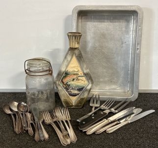 Vintage Bottles & Silverware