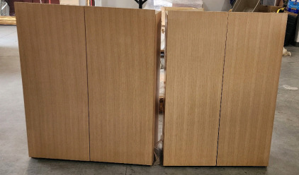 (2) Upper Cabinets With Doors And 3 Shelves Each- New