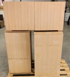 (2) Different Sized Base Cabinets And One Upper Cabinet