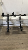 (2) Ergotron Sit Stand Work Desk with Clamps