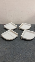 (4) Porcelain Shower Corner Shelves