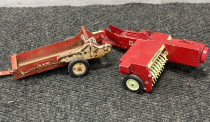 Vintage Tru Scale Red Metal Manure Spreader and More