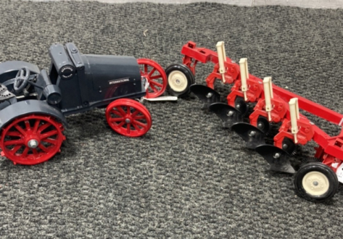 International Kerosene Tractor With Ertl 4 Bottom Disc & Plow