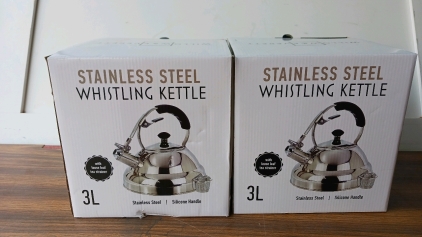 2) Stainless Steel Whistling Kettles 3Litre (sp5)