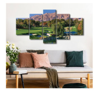 5 Piece Canvas of Outdoor Golf Course - 2