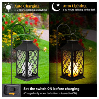 Meonum 4 Pack of Solar Hollow Outdoor Lanterns - 2