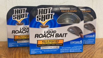 (5) Boxes of Hot Shot Ultra Liquid Roach Bait