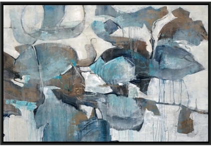 (1) Daleno Art After We Started Hand Embellished Framed Canvas Wall Art - 36"&times;24"