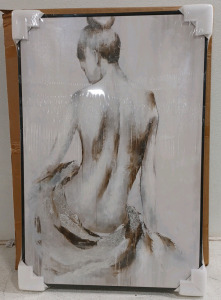 (1) Daleno Art The Afterthought Hand Embellished Framed Canvas Wall Art - 24" &times; 36"