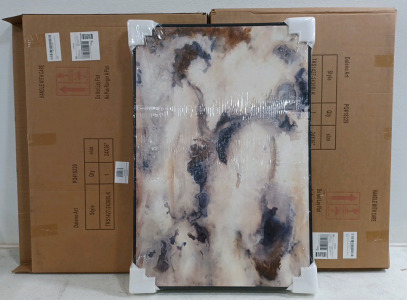 (2) Daleno Art On The Underside Hand Embellished Framed Canvas Wall Art - 24" &times; 36"
