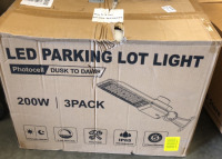 LED Parking Lot Light Photocell Dusk To Dawn 200W 3 Pack - 3