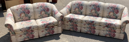 Floral Love Seat and Couch W/ Hide-A-Bed
