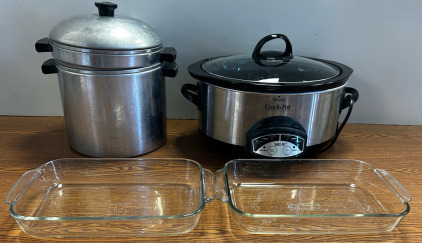 Smart-Pot Crock Pot, Pyrex Glass Dishes