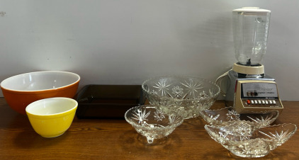 Glass Bowls, Glass Dish, And Blender