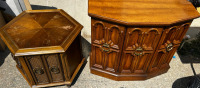 Wooden Night Stand, And Wooden Cabinet - 2