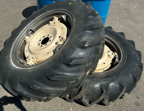 (2) Goodyear 13.6-28 on 12&rdquo;Rim 4 Ply Rating 12-28 Tractor Tires