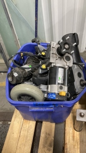 Tote of Wheelchair Motors and Wheels