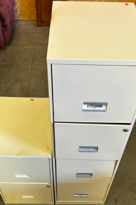 4 Drawer Filing Cabinet, And 2 Drawer Filing Cabinet