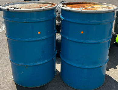 (2) Big Blue Barrels