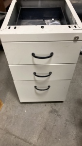 (2) Metal Lockable Filing Cabinets And More