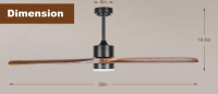 Wooden Ceiling Fan With Light - 3