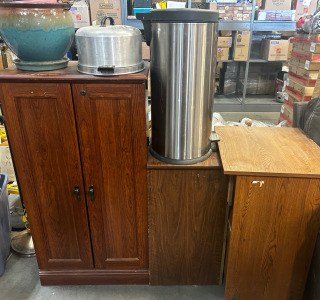 Entertainment Cabinet, Rolling Island, Trash Can And More