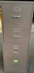 Brown 4 Drawer Filing Cabinet