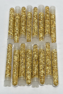 (16) Bottles Of Gold Flake/Leaf Gold