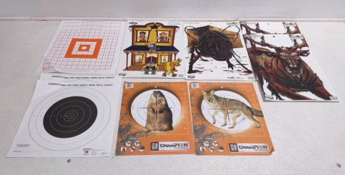 (4) Assorted Splattering Targets & (7) Assorted Paper Targets