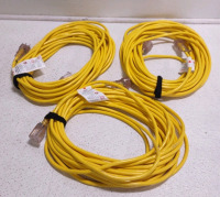 (3) Yellow Jacket Heavy Duty Extension Cord 50ft. & (1) EDIC Power Cord 50ft. - 4