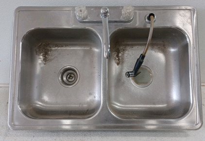 Metal 2-Bowl Kitchen Sink