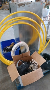 Central Electric Furnace, Flex Underground Gas Line, PEX-b Tubing, Random & Assorted Good, & Box of Wires