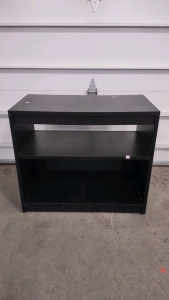 29&frac12;"x 15&frac12;"x 25" (Black) Small TV Stand w/ Shelves