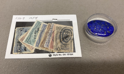 (1) Blue Lapiz (1) 1893 Colombian Exposution US Postage Stamp