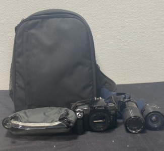 (1) Canon EOS 1000F Camera With extra Lens and Camera Bag