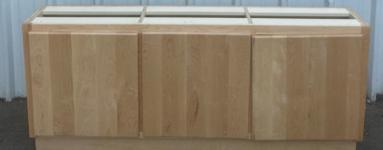 3 Door Birch Wood With Shelves 70&rdquo;x14&rdquo;x30&rdquo;
